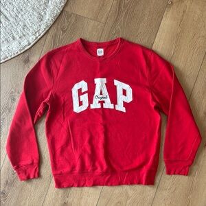 GAP Vibrant Red Crewneck Sweatshirt
